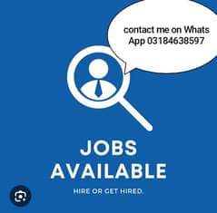 urgently need male and female staff