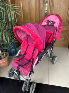 Juniors double pram