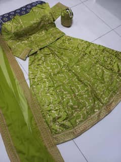 Women's Katan silk lehenga choli-4Pcs
