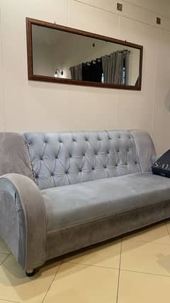 Ice blue sofa set as new