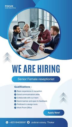 urgently male and female staff required