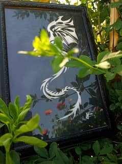 Dragon black and white handmade for room decoration