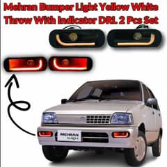 Suzuki Mehran bumper light indicator with DRL light with foog lamp