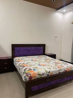 bed with a side tables , dressing malaysian wood imparted Dubai