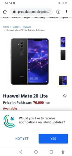 Huawei mate 20 lite 6gb64 10 by 10