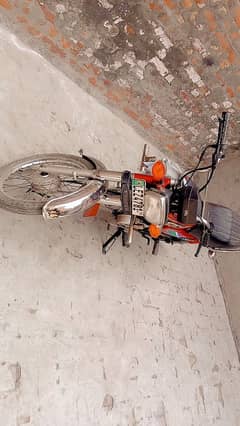 moter cycle is red colour