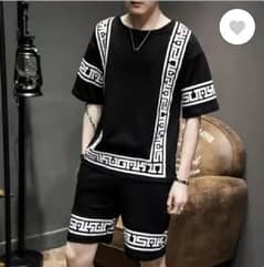 Men's Printed Dri Fit T-Shirt & Shorts  Tracksuit - 2 Pcs Set