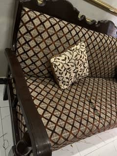Wooden sofa five seater set