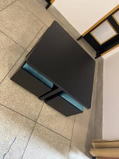 Space saving dinner table with 4 stools