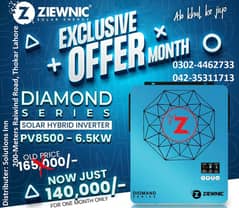 Ziewnic Solar Hybrid Inverter PV6500 Double Battery Dual Output 5G