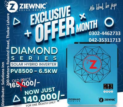 Ziewnic Solar Hybrid Inverter PV6500 Double Battery Dual Output 5G