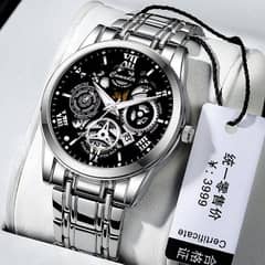 hollow men's watch Waterproof Luminous calender