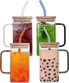 New wood cap stylish water glass