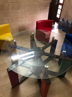 6 chair kitchen table (with glass mirror)