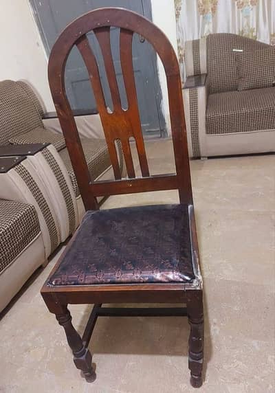 wooden dining 6x chairs