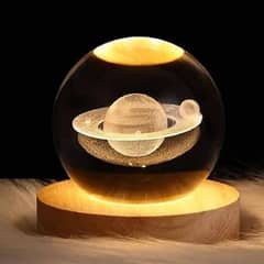 3D Crystal Ball with Wooden Base – Elegant Decoration & Perfect Gift