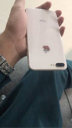 i phone 8  plus pta approved 64 gb with box camera 10by10 battery chng