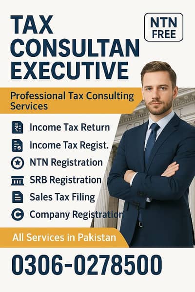 "Income Tax, NTN, Sales Tax, SRB, Trademark & Company