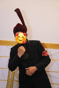 sherwani 2 gaintay used hand mad cut dana kam full set mile ga