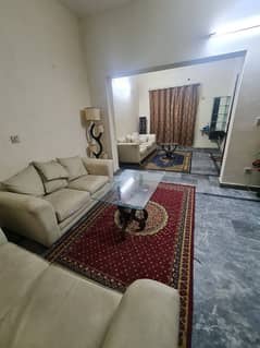 semi furnished with inverter Ac, bed set, sofa, fans , tables etc.