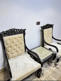 7 Seater king size sofa set with complete drawing room seal argent