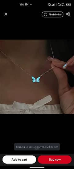 0333/60/59/330 Boho Colorful Butterfly Pendant Necklace Korean Girl