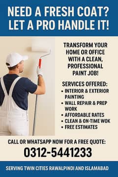 Expert painting in Rawalpindi and Islamabad