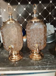 Pair of water pitcher/cooler