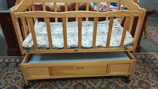 wooden beby swing cot
