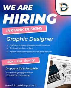 Hiring Experienced Graphic Designers | Inktank Designs