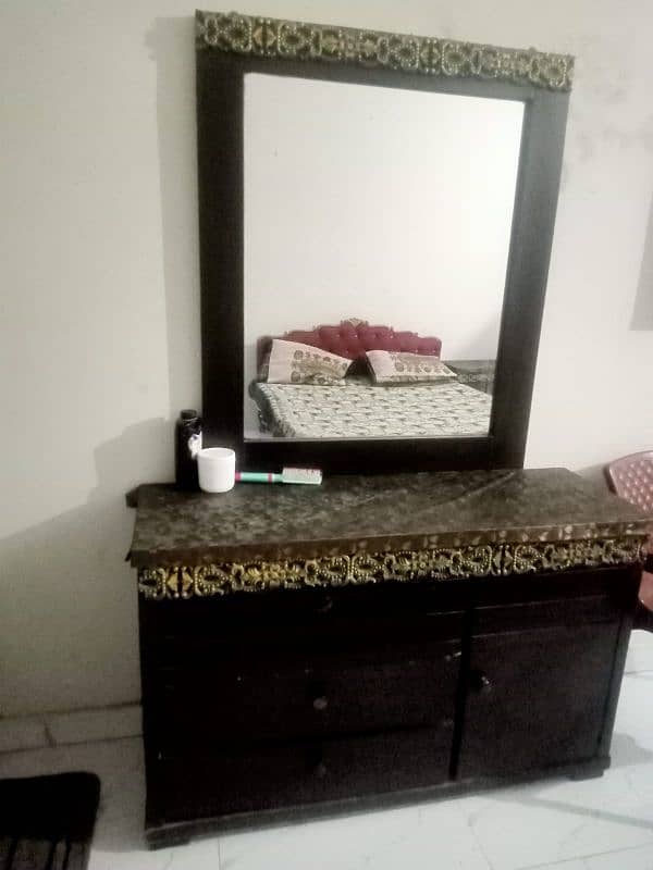 bed side tables and sofa set and almari and dressing table 4