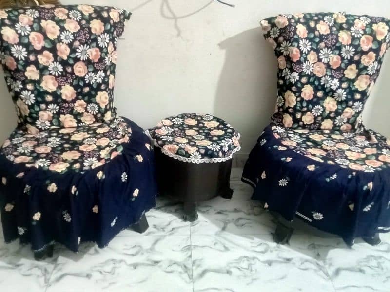 bed side tables and sofa set and almari and dressing table 6