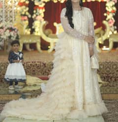Luxury Cream Maxi with Long Trail