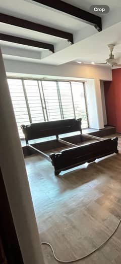 Solid wood king bed
