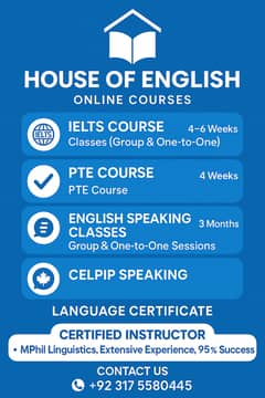 HOUSE OF ENGLISH – ONLINE LANGUAGE COURSES