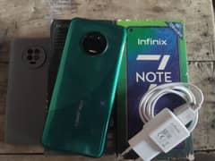 infinix note 7  6 128 gp box and charger sat ha all ok ha