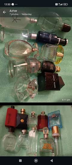 empty perfume bottles