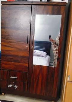 double door wooden Almirah for sale