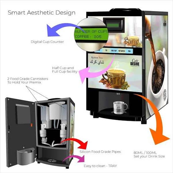 coffee and tea fully automatic vending machine for office use 8