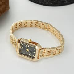 Popular Fashion Elegant Steel Band Quartz Watch Square Fashion