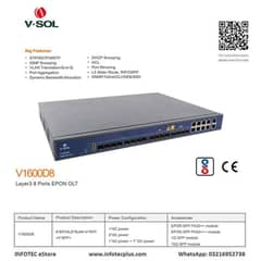 VSOL 8 Port EPON OLT V1600D8 (10G) - New Stock