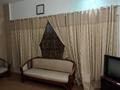 5 light cream curtain with 2 dark brown net curtain