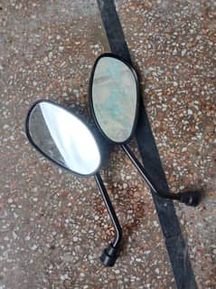 my new side mirrors pridor 100 cc
