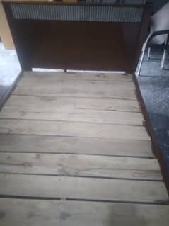 Wooden single bed