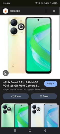 infinix smart 8 pro just like new with box and charger