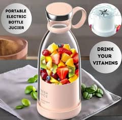 Portable and Rechargeable Electric Juicer Blender.  Juice Bottle