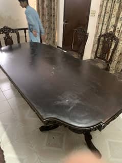 8 Person dining table and chairs