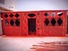 bamboo work animal shelter parking shades wall Partitions Jafri shade