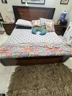 Bed and side tables