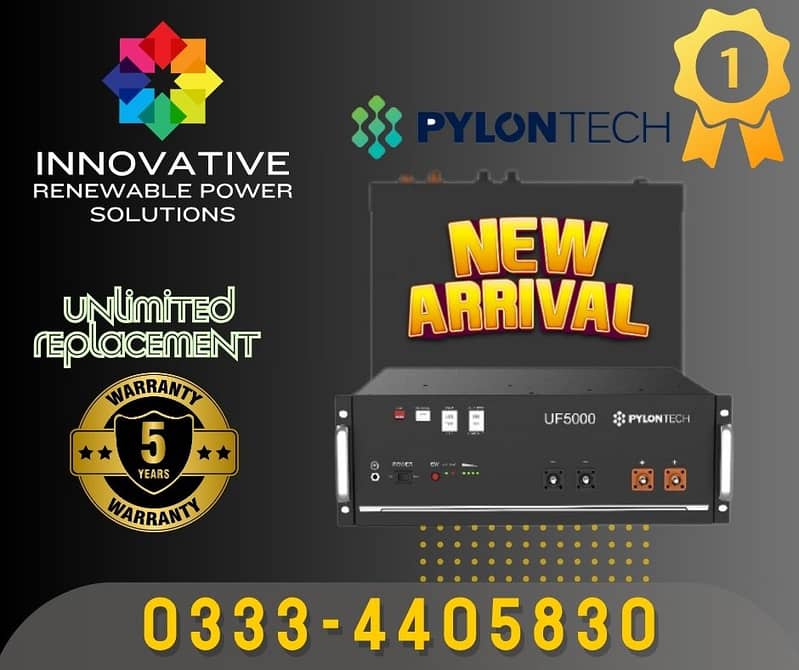 PYLONTECH LITHIUM BATTERY UF5000 100AH 51.2V 0